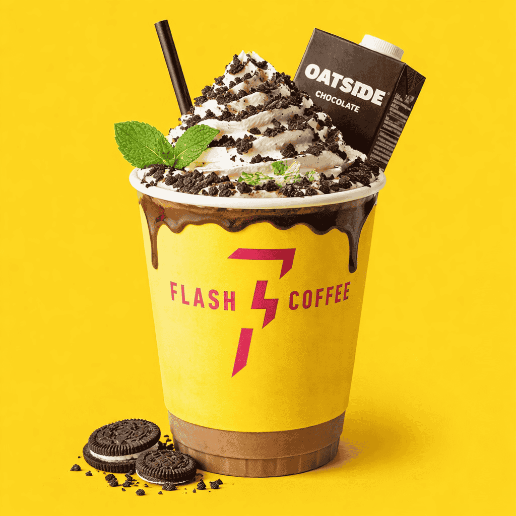 Chocomint Shake with Oatside Flash Coffee